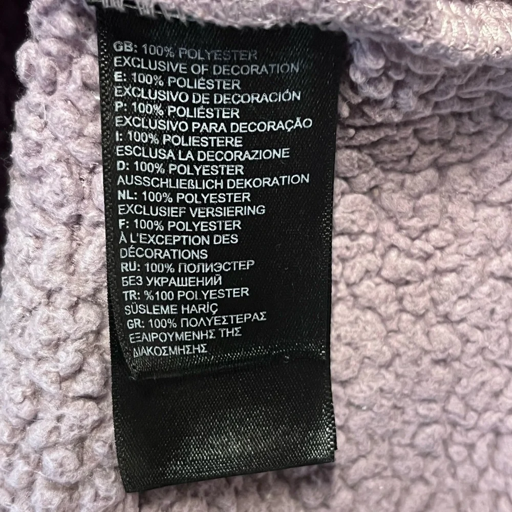 The North Face |‎ Girl's Fleece Sherpa Purple Lilac Bomber Jacket S 7-8